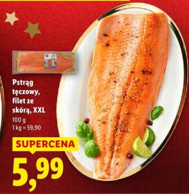Filet Pstrąg tęczowy ze skórą, XXL promocja w Lidl