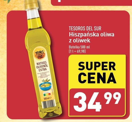 Oliwa z oliwek hiszpańska TESOROS DEL SUR promocja