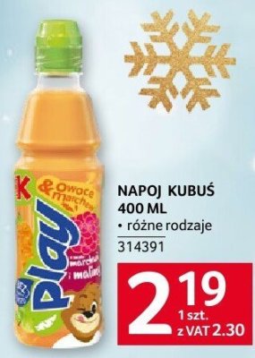 Napój Kubuś 400 ml różne rodzaje promocja w Selgros