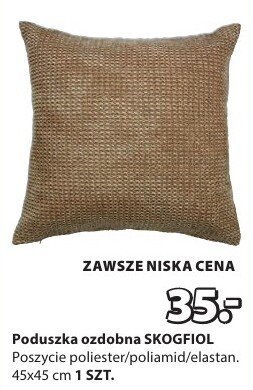 Poduszka ozdobna SKOGDAL Poszycie poliester/poliamid/elastan. 45x45 cm promocja w Jysk