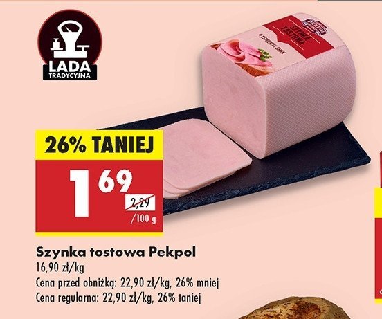 Szynka tostowa Pekpol promocja w Biedronka