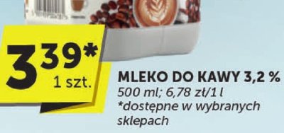 Mleko do kawy 3,2% 500 ml promocja w Groszek