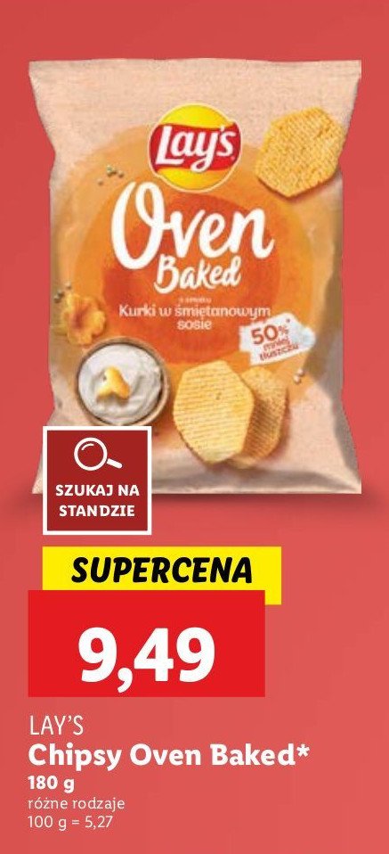 Chipsy Lay's oven baked - kurki w delikatnym sosie promocja