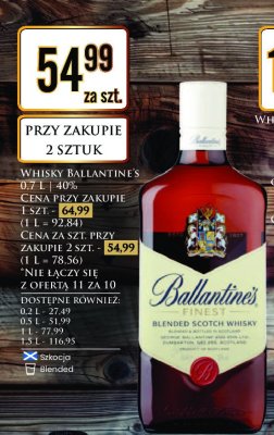 Whisky Ballantine's finest promocja
