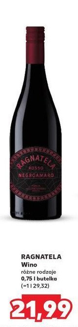 Wino półwytrawne RAGNATELA ROSSO APPASSIMENTO promocja w Kaufland