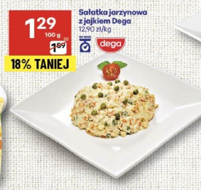Sałatka jarzynowa z jajkiem Dega promocja w Delikatesy Centrum
