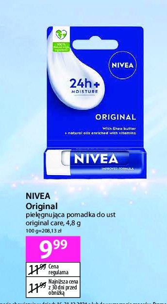 Pomadka original care (classic) Nivea promocja