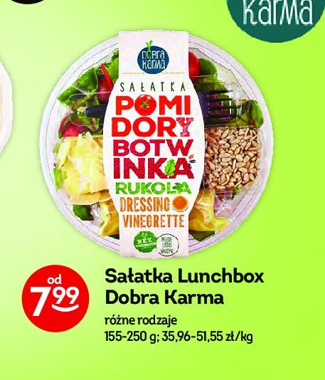 Sałatka pomidory botwinka rukola Dobra karma promocja