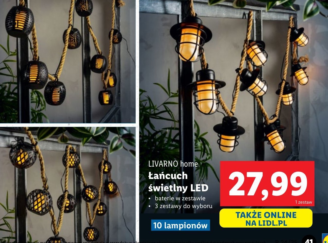 Łańcuch 10 led LIVARNO HOME promocja w Lidl