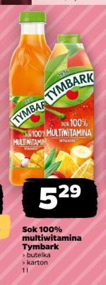 Sok 100% multiwitamina Tymbark karton promocja w Netto