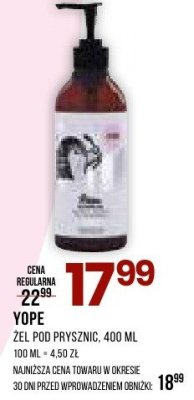 Żel pod prysznic YOPE promocja w Drogerie Natura
