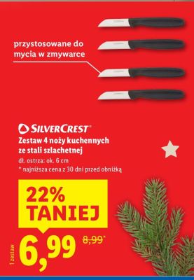 Zestaw 4 noży kuchennych ze stali szlachetnej  promocja w Lidl