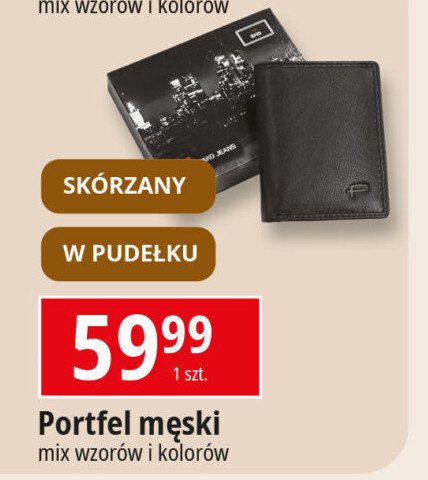 Portfel męski skóra promocja w Leclerc