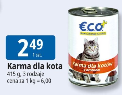 Karma dla kota Eco+ promocja w Leclerc