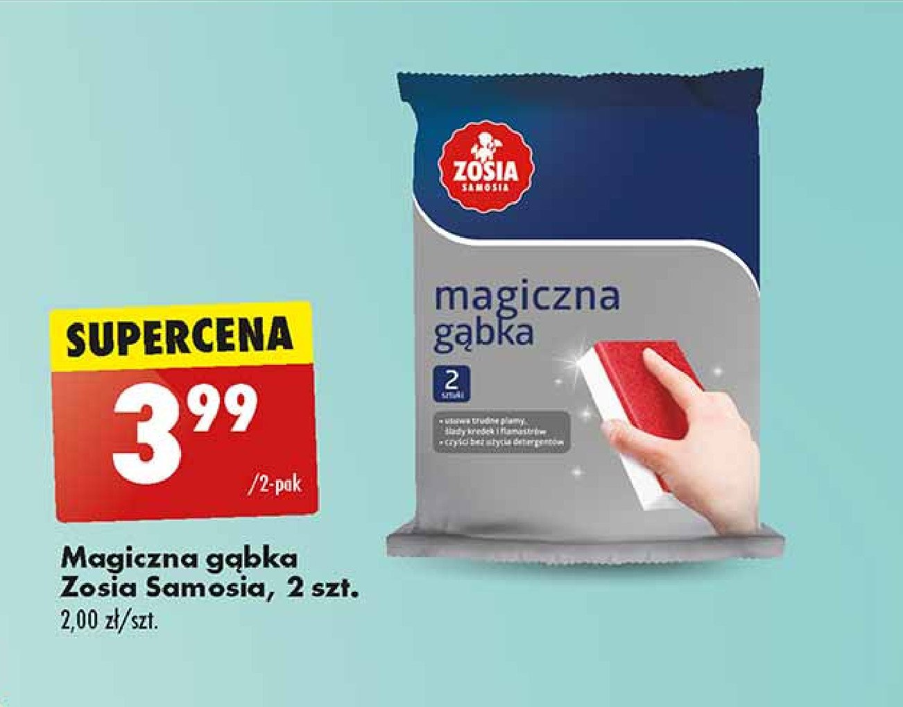 Magiczna gąbka Zosia samosia promocja