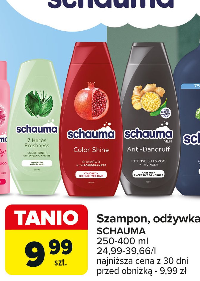 Szampon do włosów Schauma anti-dandruff intensive x3 promocja w Carrefour