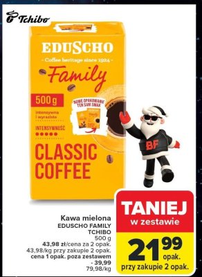 Kawa mielona EDUSCHO FAMILY TCHIBO 500 g promocja w Carrefour