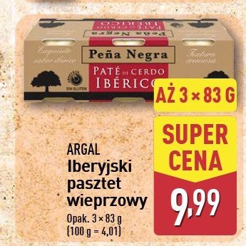 Pasztet iberyjski wieprzowy ARGAL promocja w Aldi