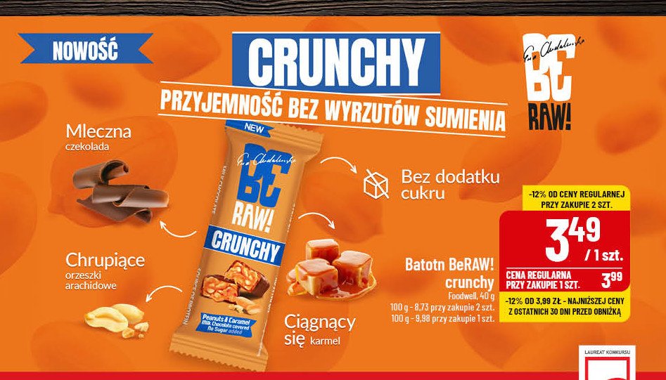 Baton crunchy Be raw! promocja