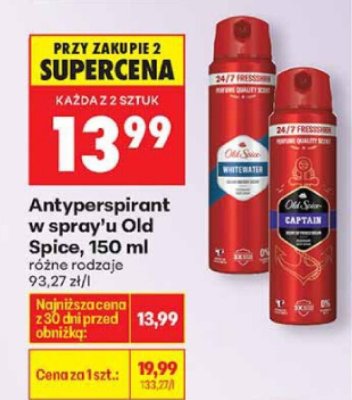 Antyperspirant w sprayu Old Spice, 150 ml promocja w Biedronka