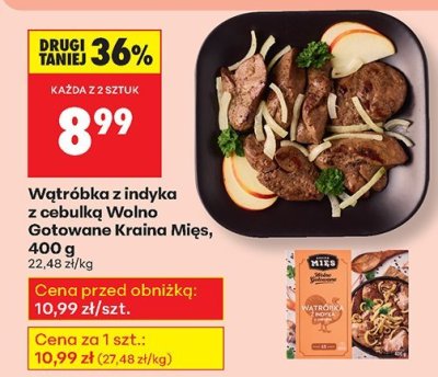 Wątróbka z indyka z cebulką Wolno Gotowane Kraina Mięs promocja w Biedronka