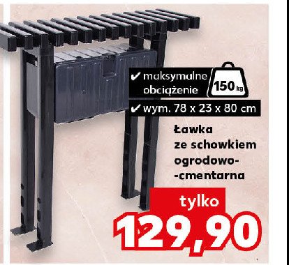 Ławka ogrodowa ze schowkiem promocja w Kaufland