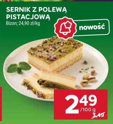 Sernik z polewą pistacjową promocja w Stokrotka