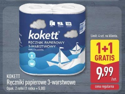 Ręczniki papierowe 3-warstwowe 1+1 GRATIS promocja w Aldi