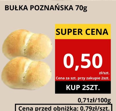 Bułka poznańska 70g promocja w Supeco
