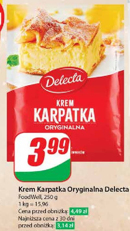 Krem karpatka oryginalna Delecta promocja