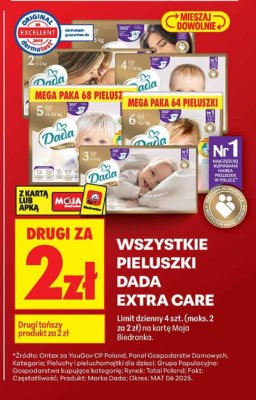 Pieluszki Extra Care wszystkie rodzaje promocja w Biedronka