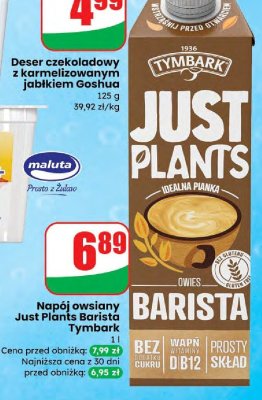 Napój owsiany Just Plants Barista Tymbark promocja w Dino
