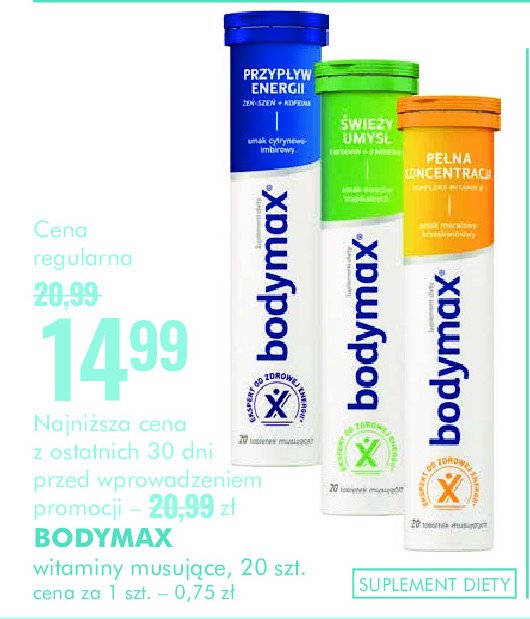 Tabletki musujące Bodymax świeży umysł promocja