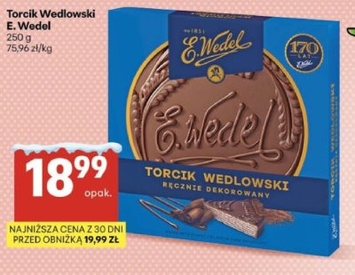 Torcik Wedlowski E. Wedel promocja w Delikatesy Centrum