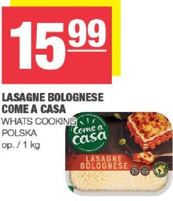 Lasagne Bolognese come a casa Whats Cooking Polska promocja w SPAR