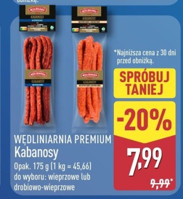 Kabanosy wieprzowe promocja w Aldi