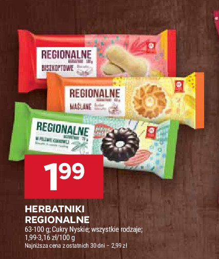 Herbatniki biszkoptowe Cukry nyskie promocja w Stokrotka