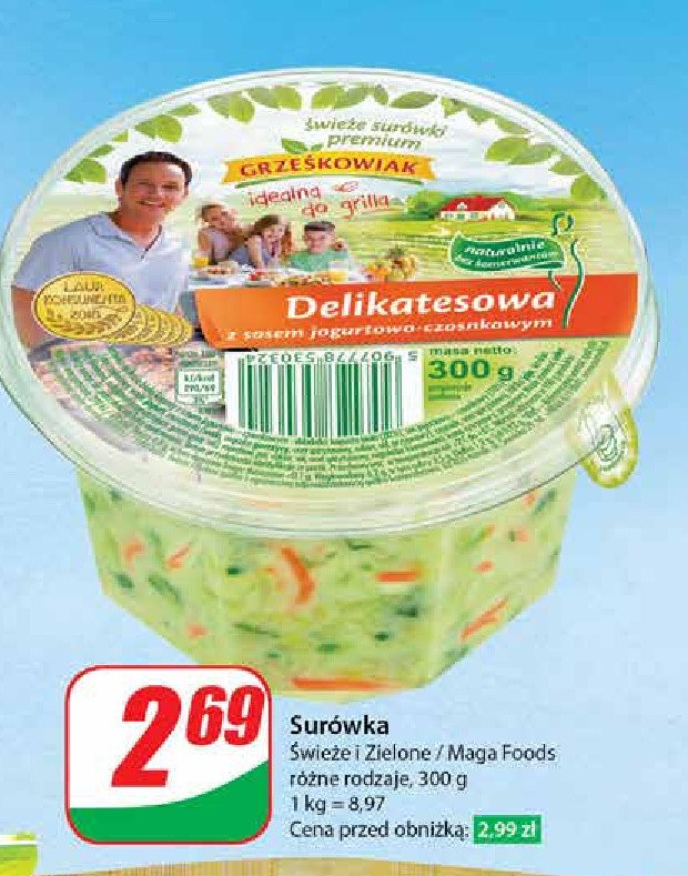 Surówka delikatesowa z sosem jogurtowo-czosnkowym Grześkowiak promocja