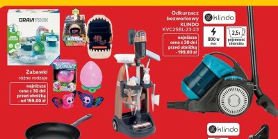 Odkurzacz bezworkowy KLINDO KVC25BL-23-23 promocja w Carrefour