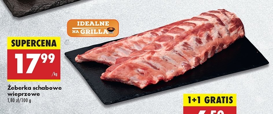 Żeberka schabowe płaty promocja w Biedronka
