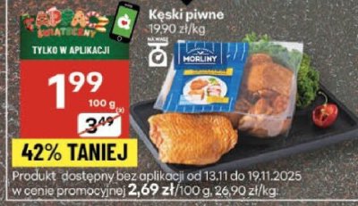 Kęski piwne Morliny promocja w Delikatesy Centrum