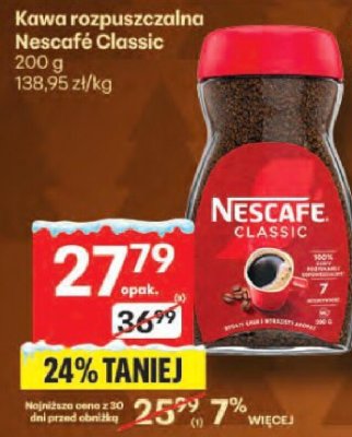 Kawa rozpuszczalna Nescafé Classic promocja w Delikatesy Centrum