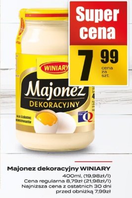 Majonez dekoracyjny WINIARY promocja w Supeco