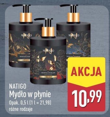Mydło w płynie Natigo różne rodzaje promocja w Aldi