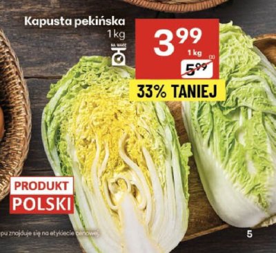 Kapusta pekińska promocja w Delikatesy Centrum