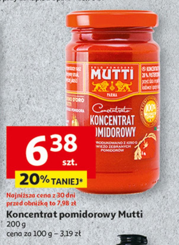 Koncentrat pomidorowy Mutti promocja w Auchan