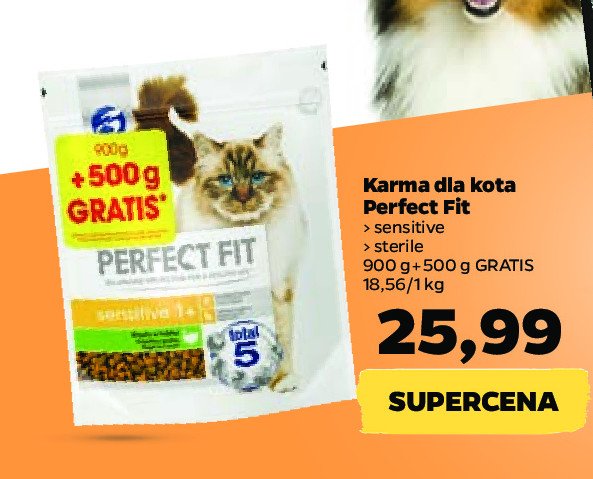 Karma dla kota sterile 1+ kurczak Perfect fit promocja