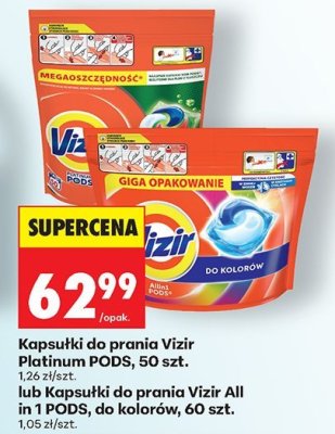 Kapsułki do prania All in 1 PODS, do kolorów, 60 szt. promocja w Biedronka