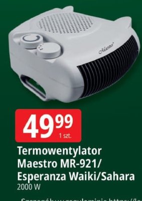 Termowentylator Maestro MR-921/Esperanza Waiki/Sahara promocja w Leclerc