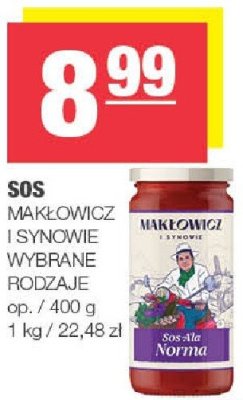 Sos MAKOWICZ i Synowie, wybrane rodzaje promocja w SPAR
